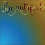 'Beautiful' Word Art Paper/Background