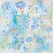 Wildflowers on Watercolour Background