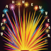 New Year Fireworks Background