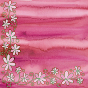 Floral Corner Border Watercolour Background