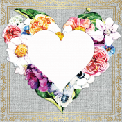 Heart Floral Frame