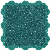 Glitter Teal Mat- Plain