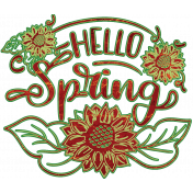 Hello Spring Lettering