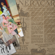 Vintage Newsprint and Retro Ladies