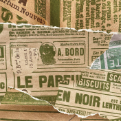 Torn Newspaper Collage Background