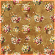 Vintage Rose Baskets Background