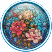 Stained Glass #01 Roses 