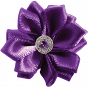 Purple Ribbon Flower