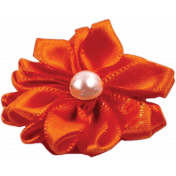 Orange Ribbon Flower