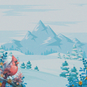 Winter Cardinal Background