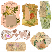Botanical Labels / Tags Collage Sheet