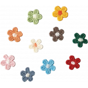 Extracted Tiny Embroidered Flowers