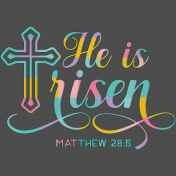 "He is Risen" Wordart