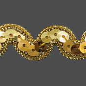 Gold Sequin Border/Ric Rac