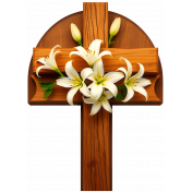 Cross with Lilies 01