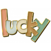 2023 St Patrick's Day- Lucky Enamel Word Art