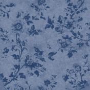 2025 February Blog Train Watercolor Flowers blue