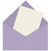 I Love Purple Envelope with Card