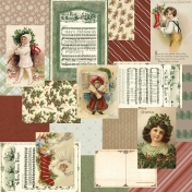 Retro Holly Jolly Collage Paper #2