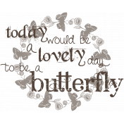 Butterfly Spring- word art 7