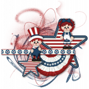 Raggedy Ann & Andy 4th of July- cluster 2