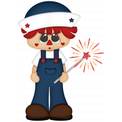 Raggedy Ann & Andy 4th of July- Andy 3