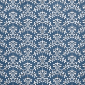 Freedom- Blue Damask Paper