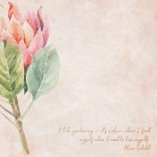 Pretty Botanics Journal Card- Pink Flower