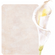 Pretty Botanics- Calla Lily Shaped Journal Card 