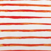 Paper- Bright Primary Watercolor Stripe- Orange