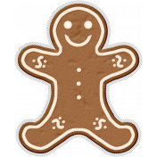 Winter Day Gingerbread Man Cookie