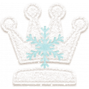 Winter Fun- Snow Baby Felt Crown Blue Snowflake