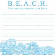 Destination Florida Beach Journal Card- Beach 2x2