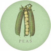 Garden Tales Peas Round Tag