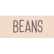 Garden Tales Beans Word Art Snippet