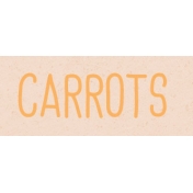 Garden Tales Carrots Word Art Snippet