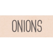 Garden Tales Onions Word Art Snippet