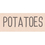 Garden Tales Potatoes Word Art Snippet