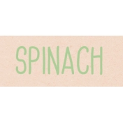 Garden Tales Spinach Word Art Snippet