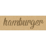 Food Day- Hamburger Word Art