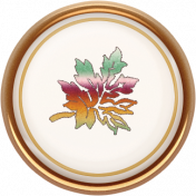 Fall Flurry Porcelain Leaf Button