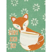 Fall Flurry Paws and Sip Journal Card 3x4