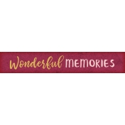 Fall Flurry Wonderful Memories Word Art 