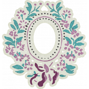 Elegant Autumn Floral Wreath Sticker 