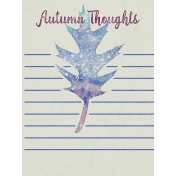 Elegant Autumn Autumn Thoughts Journal Card 3x4