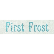 Elegant Autumn First Frost Word Art