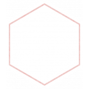 Baby Shower Blank Pink Hexagon Tag