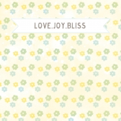 Baby Shower Yellow Love.Joy.Bliss Journal Card 4x4