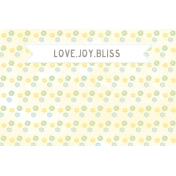 Baby Shower Yellow Love.Joy.Bliss Journal Card 4x6