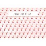 Baby Shower Pink Love.Joy.Bliss Journal Card 4x6